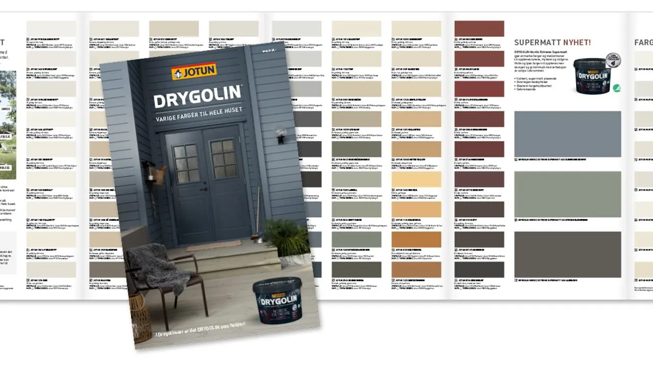Jotuns nye Drygolin-fargekart presenterer alle Jotuns utefarger, også terrassebeis.